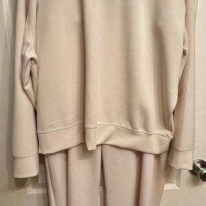 Super soft buff-colored loungewear set